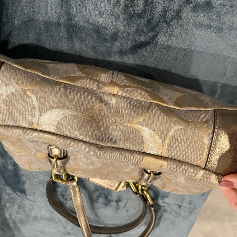Coach Chelsea Gold Patina Purse - Picture 2 of 8